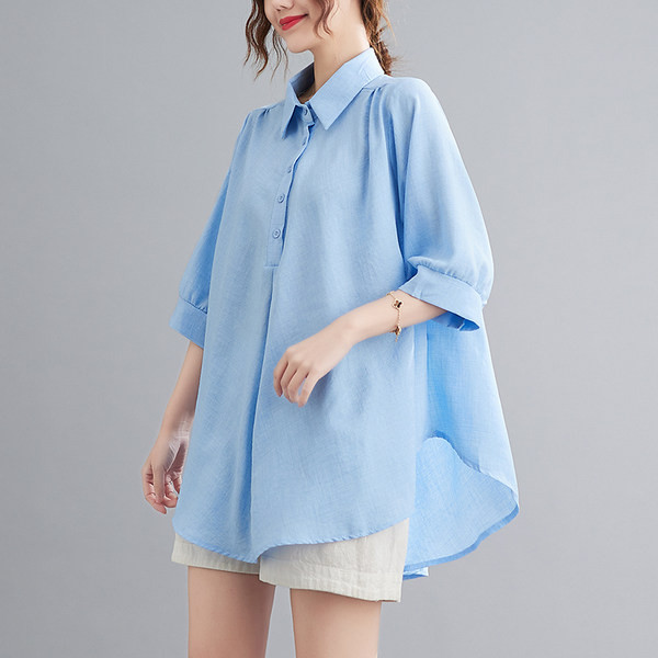 Laisvi marškiniai su 3/4 rankovėmis, tinkami nėščiosioms