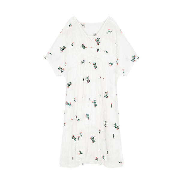 Ženska ljetna haljina s dubokim dekolteom za trudnice