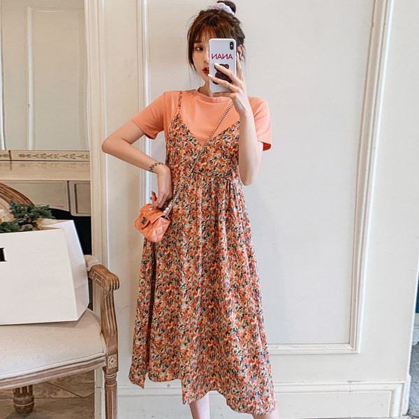 Modna duga haljina sa cvjetnim motivima za trudnice