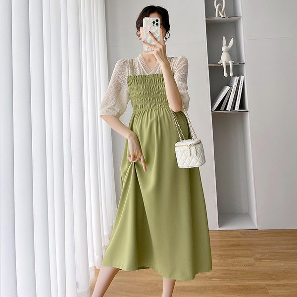 Ženska trudnička haljina, model izreza