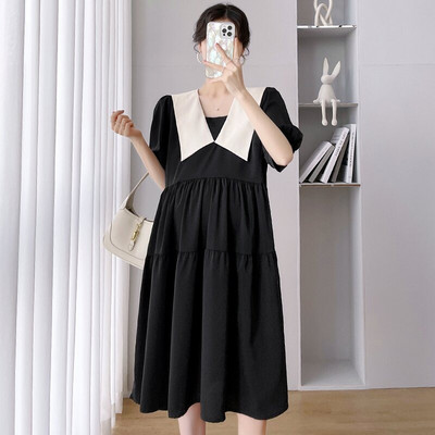 Ženska haljina za trudnice s O-izrezom