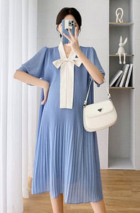 Ženska ljetna haljina s trakom za trudnice