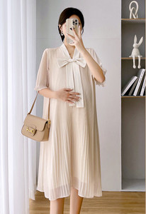 Ženska ljetna haljina s trakom za trudnice