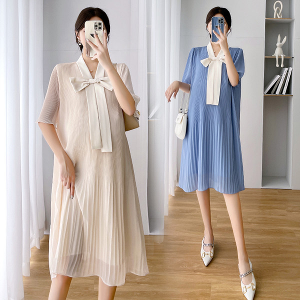 Ženska ljetna haljina s trakom za trudnice