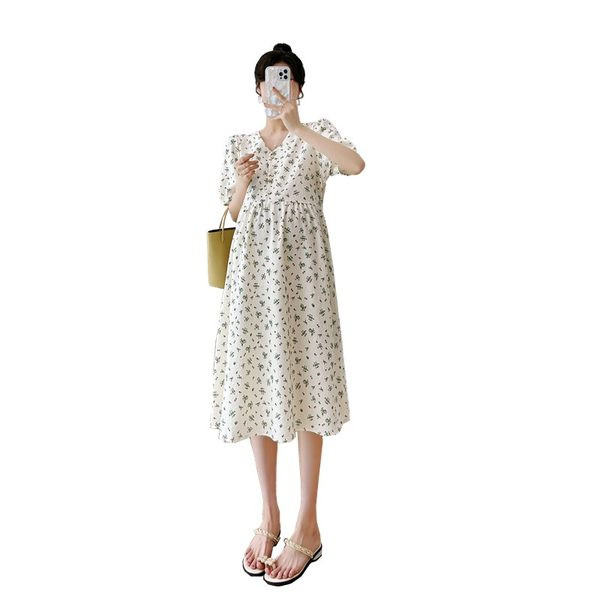 Ljetna cvjetna trudnička haljina