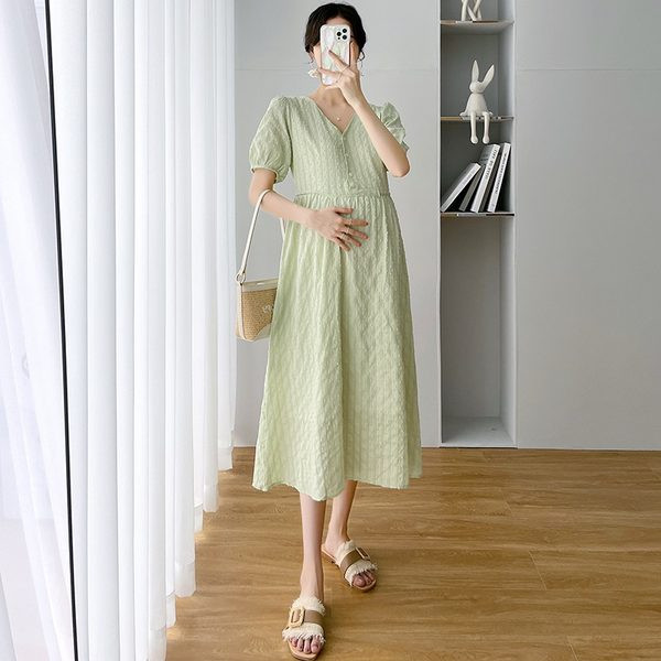 Rochie decupata model nou cu decolteu ascutit pentru gravide