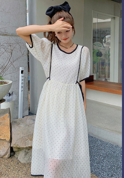 Ležerna duga haljina za trudnice na vezanje