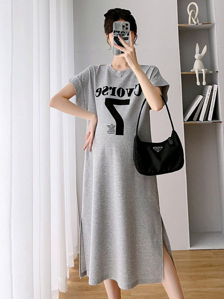 Novi model pamučne trudničke haljine sa natpisom