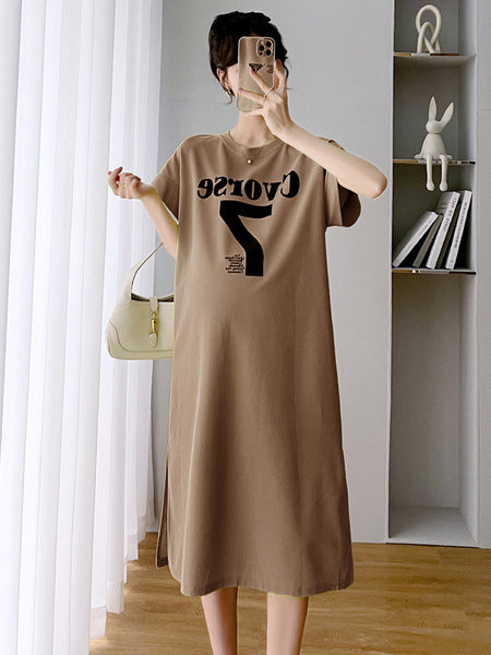 Novi model pamučne trudničke haljine sa natpisom