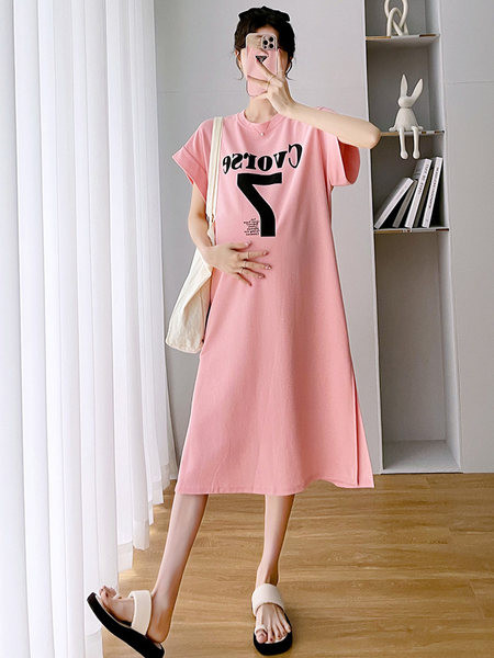 Novi model pamučne trudničke haljine sa natpisom