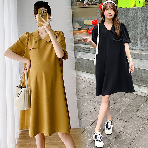 Plati vasarinė suknelė iki kelių su siaura iškirpte