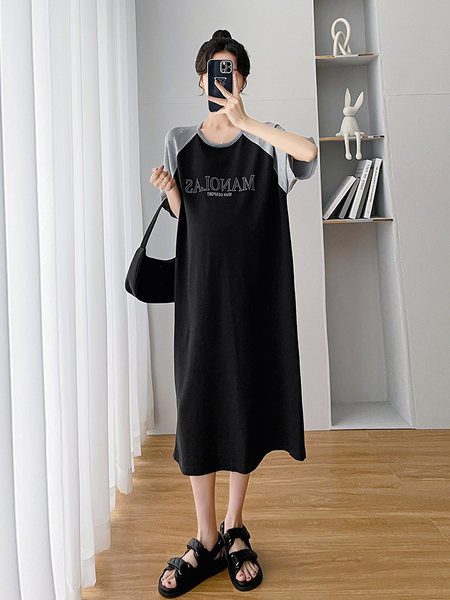 Ženska ležerna haljina za trudnice kratkih rukava