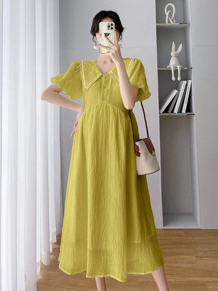 Ženska ljetna haljina za trudnice kratkih rukava