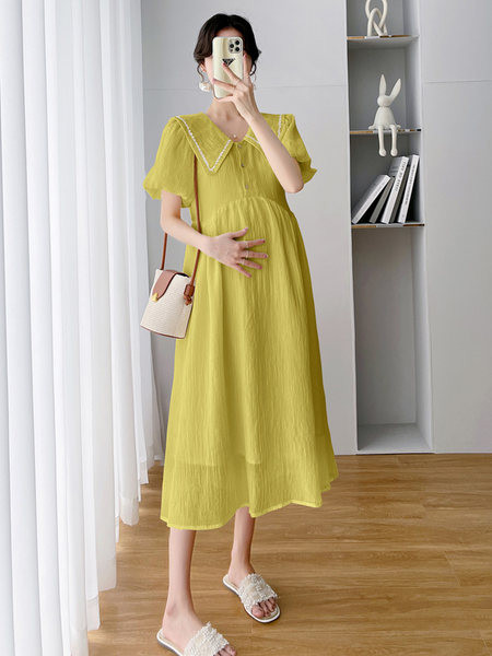 Ženska ljetna haljina za trudnice kratkih rukava