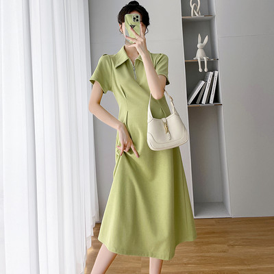 Γυναικείο casual φόρεμα με κοντά μανίκια - τρία χρώματα