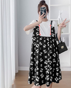 Casual φόρεμα εγκυμοσύνης με φλοράλ μοτίβα