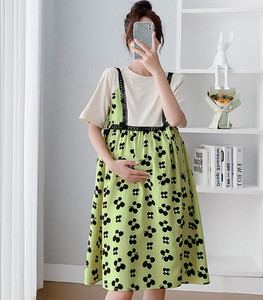 Casual φόρεμα εγκυμοσύνης με φλοράλ μοτίβα