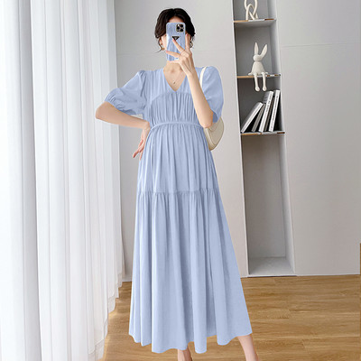 Φαρδύ καλοκαιρινό φόρεμα σιφόν εγκυμοσύνης