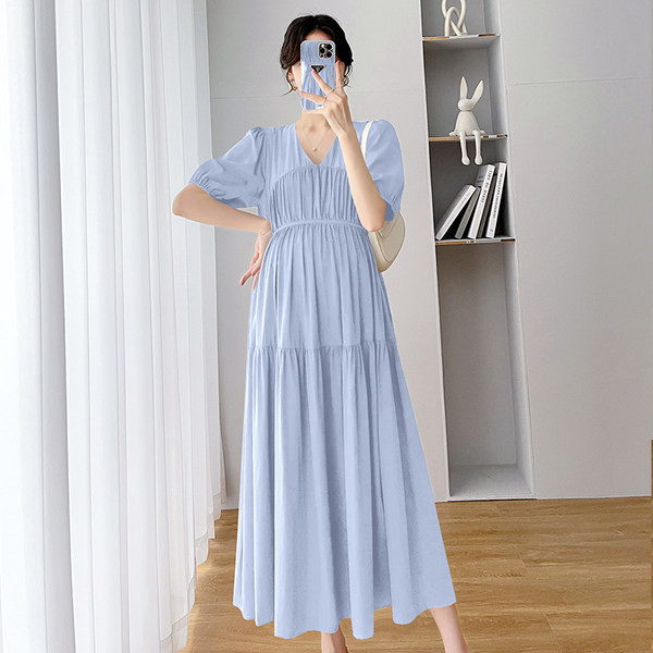 Φαρδύ καλοκαιρινό φόρεμα σιφόν εγκυμοσύνης