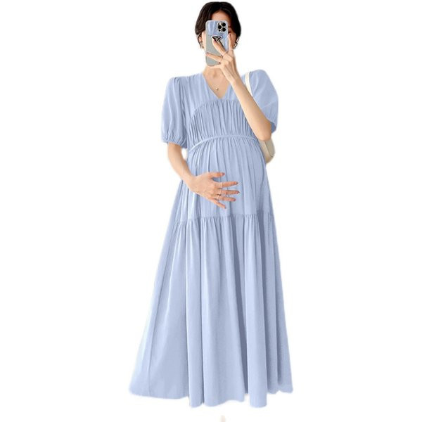 Φαρδύ καλοκαιρινό φόρεμα σιφόν εγκυμοσύνης