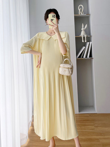 Široka plisirana suknja za trudnice