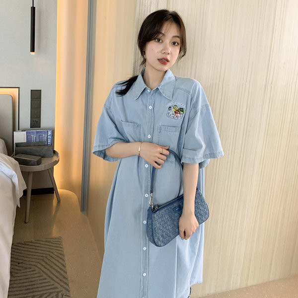 Široka teksas trudnička haljina