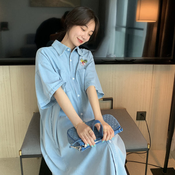 Široka teksas trudnička haljina