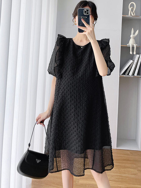 Novi model ženske haljine sa okruglim izrezom za trudnice