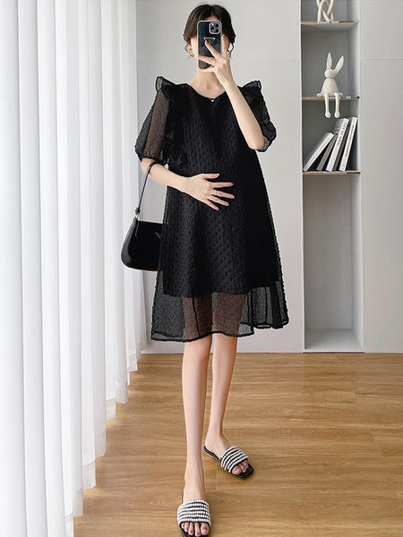 Novi model ženske haljine sa okruglim izrezom za trudnice