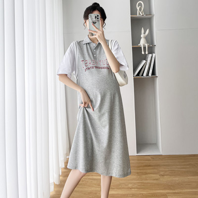 Βαμβακερό φόρεμα εγκυμοσύνης με φλοράλ στάμπα