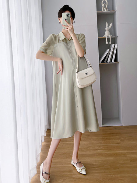 Ženska ljetna trudnička haljina na gumbe