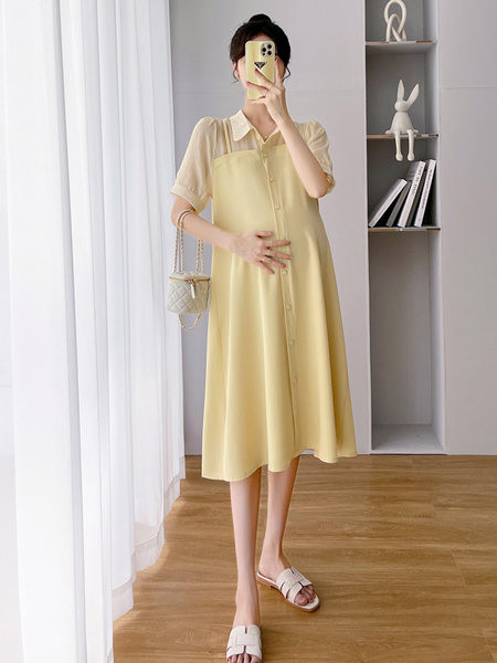 Ženska ljetna trudnička haljina na gumbe