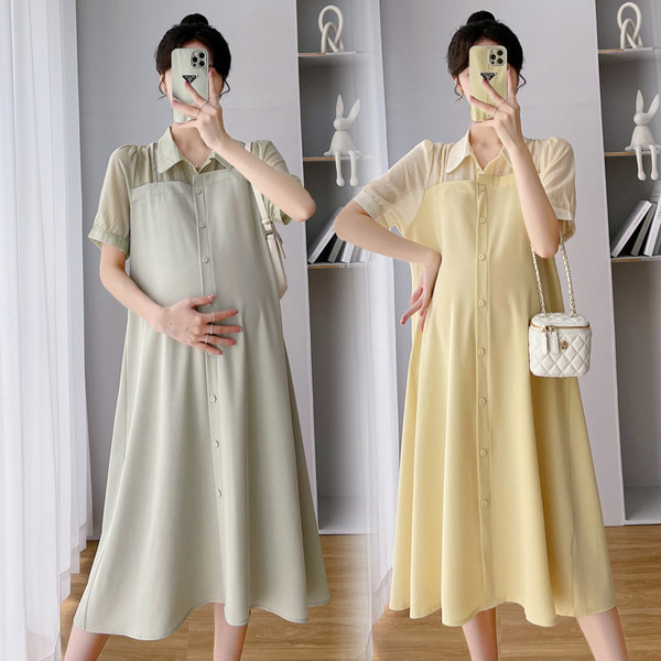 Ženska ljetna trudnička haljina na gumbe