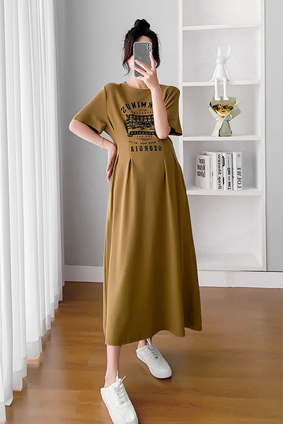 Pamučna haljina s izrezima i cvjetnim printom