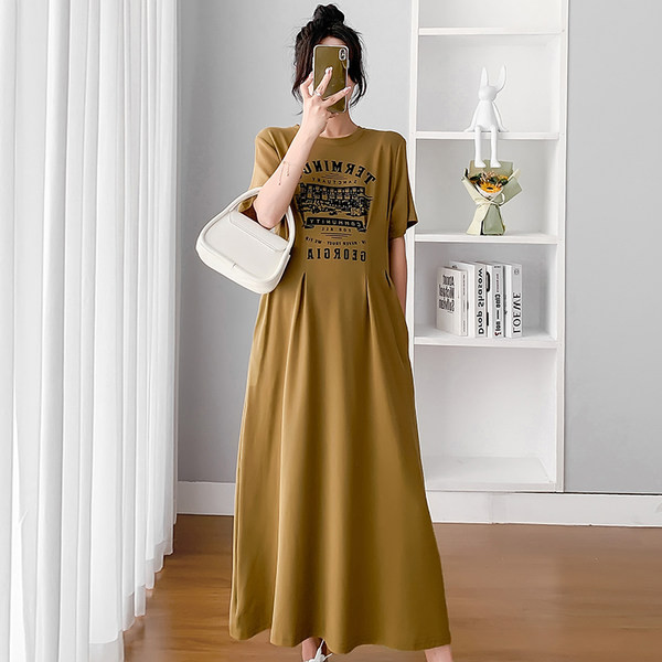 Pamučna haljina s izrezima i cvjetnim printom