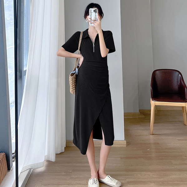 Novi model ženske asimetrične trudničke haljine