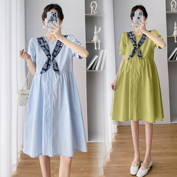 Kroj kroja ljetne haljine za trudnice