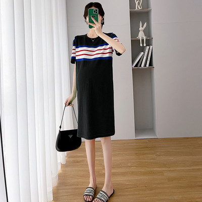 Βαμβακερό ίσιο φόρεμα εγκυμοσύνης