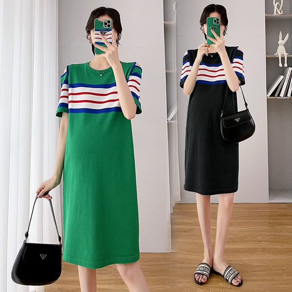 Βαμβακερό ίσιο φόρεμα εγκυμοσύνης 