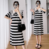 Modni ravni model haljine za trudnice