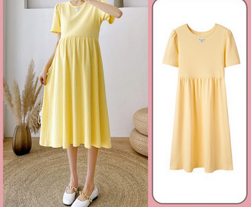 Φόρεμα εγκυμοσύνης με διάφανο σχέδιο με κοντό μανίκι μοτίβο