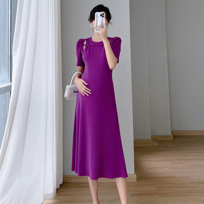 Καλοκαιρινό φόρεμα με κομμένο σχέδιο για εγκύους