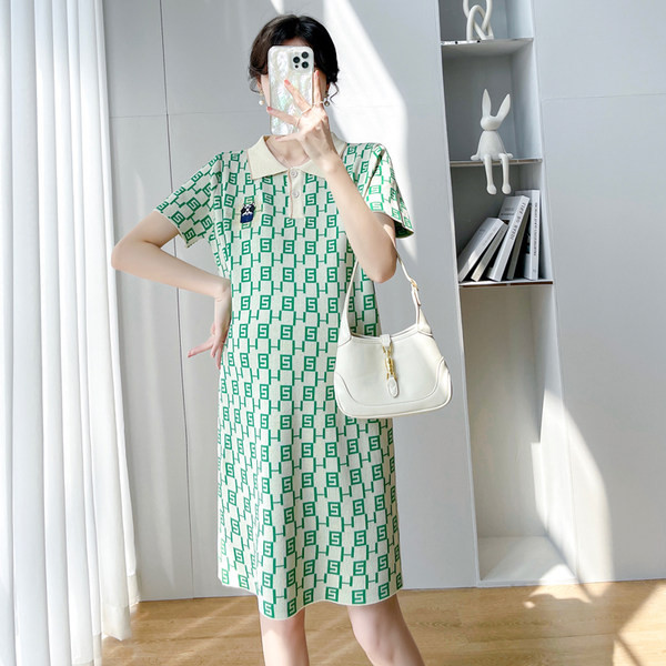 Ženska ležerna haljina kratkih rukava - za trudnice