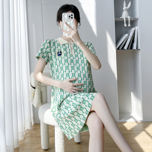 Ženska ležerna haljina kratkih rukava - za trudnice