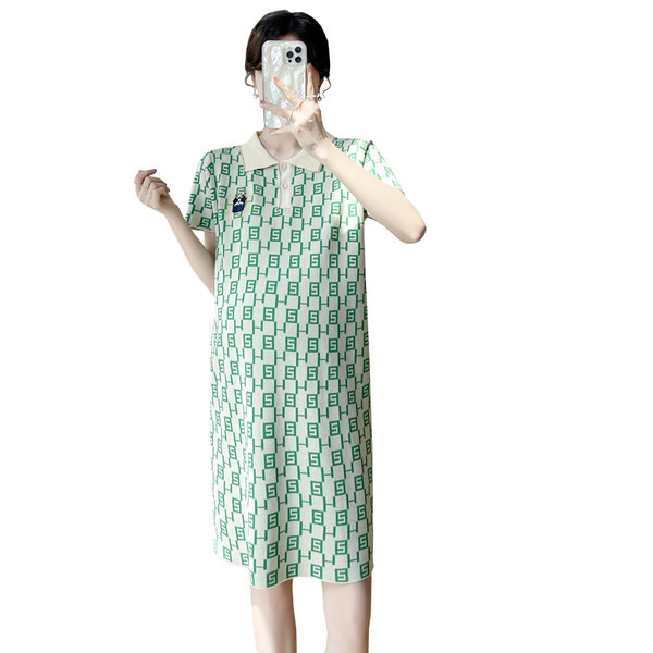 Ženska ležerna haljina kratkih rukava - za trudnice