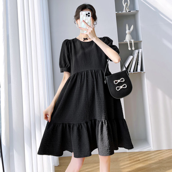 Ženska izrezana haljina kratkih rukava primjerena za trudnice