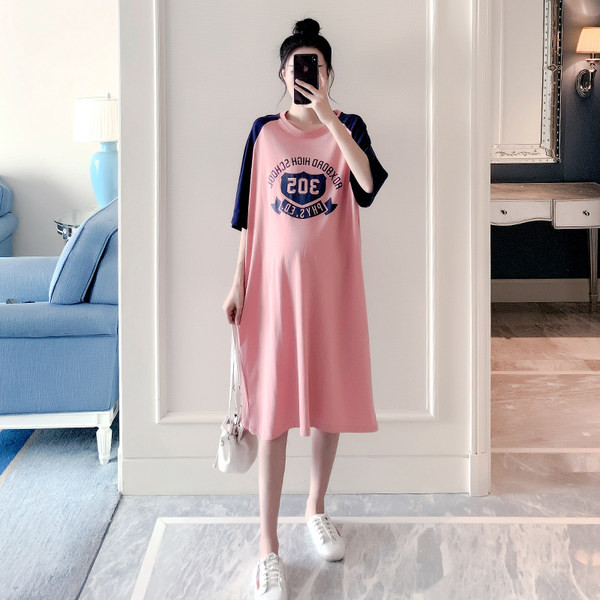 Γυναικείο καλοκαιρινό εμπριμέ φόρεμα εγκυμοσύνης