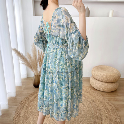 Γυναικείο φόρεμα εγκυμοσύνης με φλοράλ στάμπα