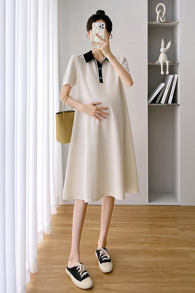 Ljetna izrezana trudnička haljina