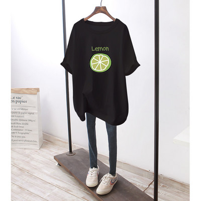 Φαρδύ βαμβακερό μπλουζάκι εγκυμοσύνης με πολύχρωμη στάμπα